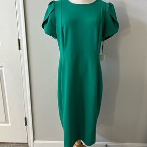 Calvin Klein Vibrant Green Midi Dress